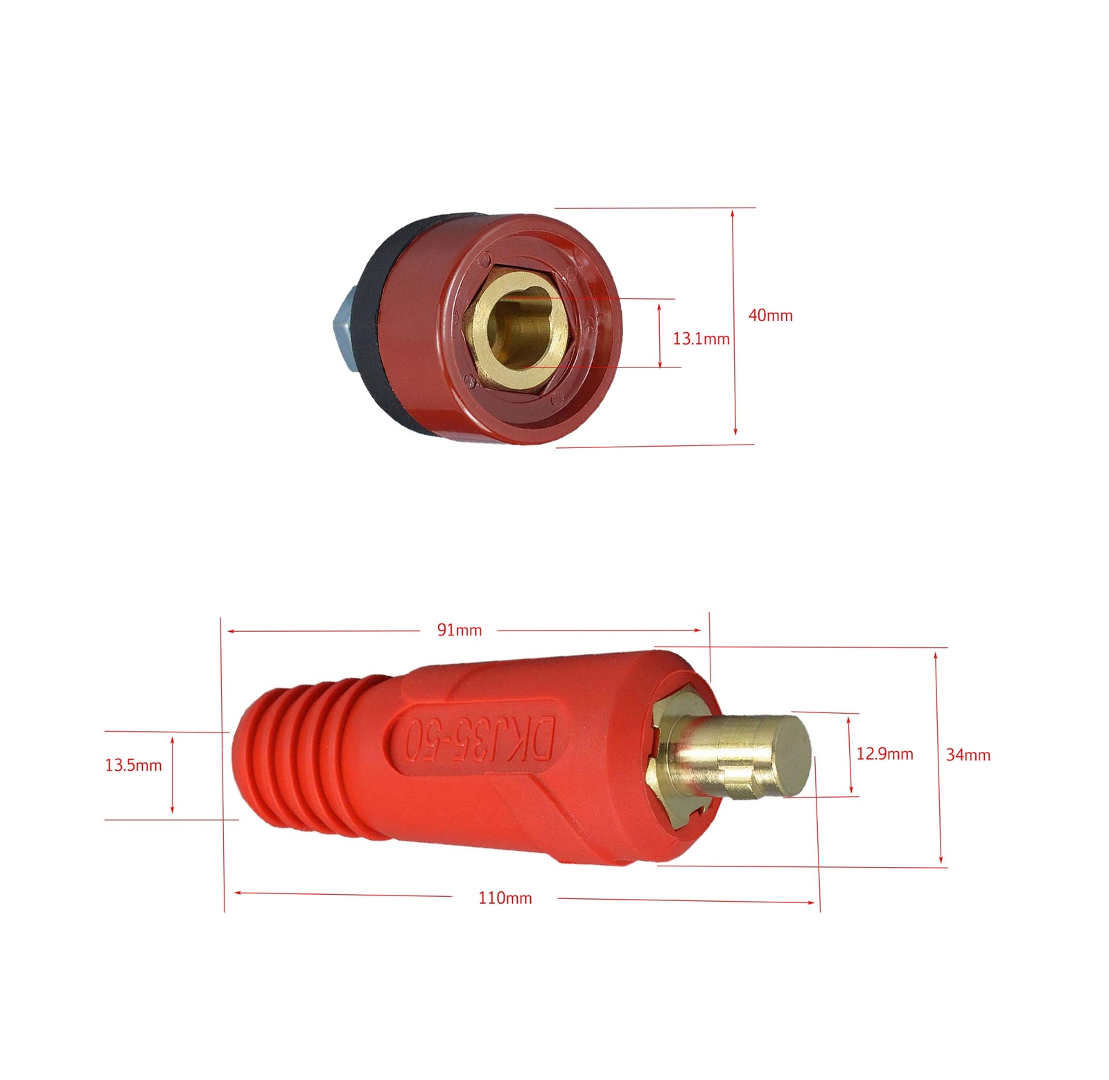 Tig Welding Cable Panel Connectorplug Dkj3550 Dkz3550 Dinse Quick Fitting 315amp