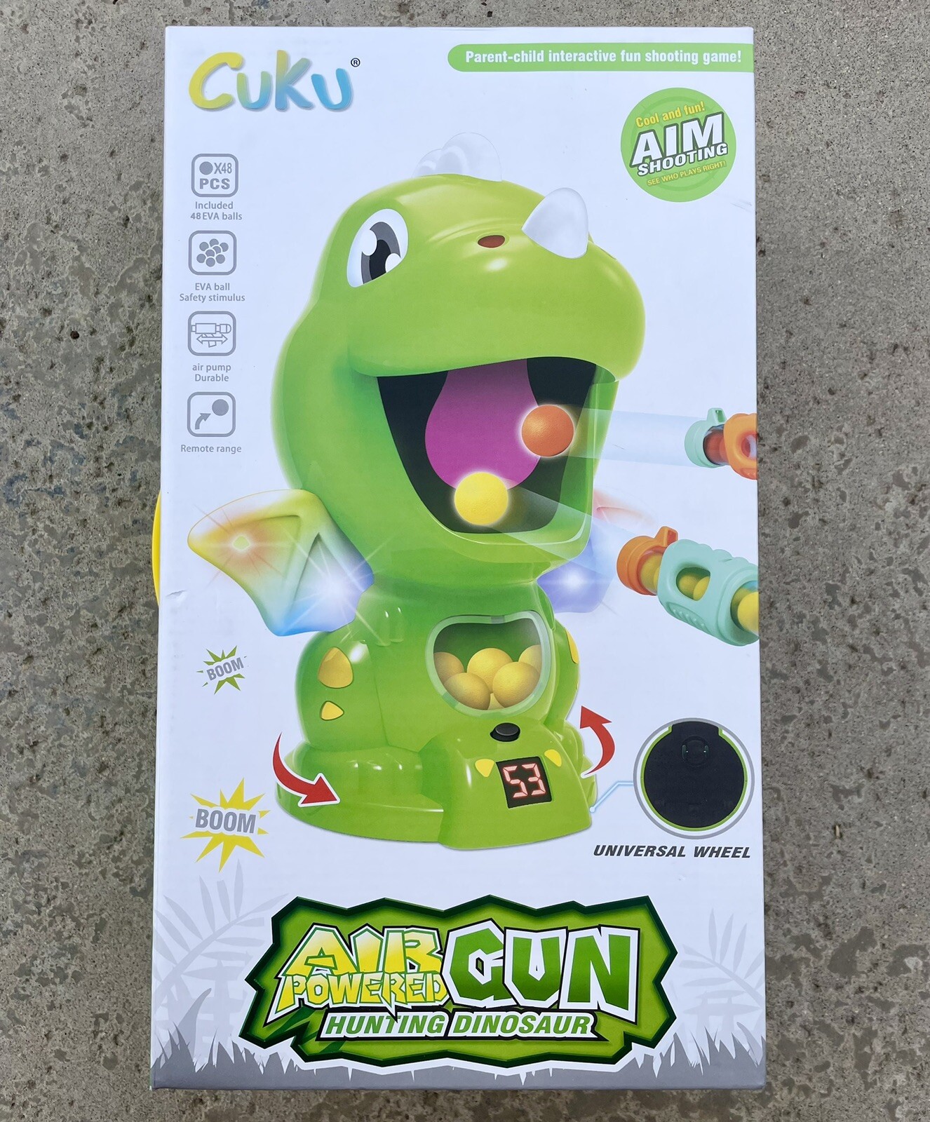 Movable Drive Dinosaur Toy Gun for Kids 2 Air Pump Guns Target Shooting Game New eBay