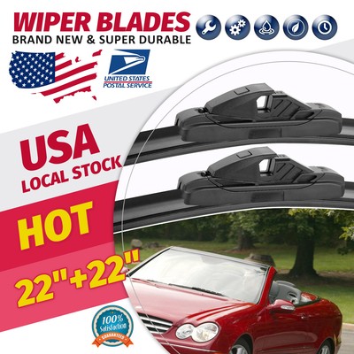 22'' + 22'' For Benz C CLK Class Superior Quality Windshield Wiper Blades SET New
