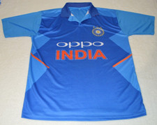 Cricket Team India Jersey Supporter T-Shirt Polo Oppo Team Uniform sz 48 LARGE