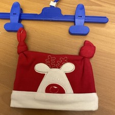 baby boys clothes Newborn 10lbs Next Red White Cotton Polar Bear Hat