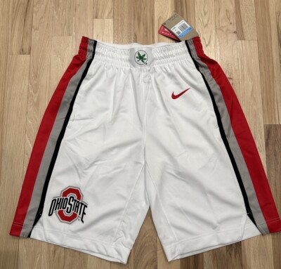 Mens Nike OHIO STATE BUCKEYES White Basketball Shorts Medium M $65