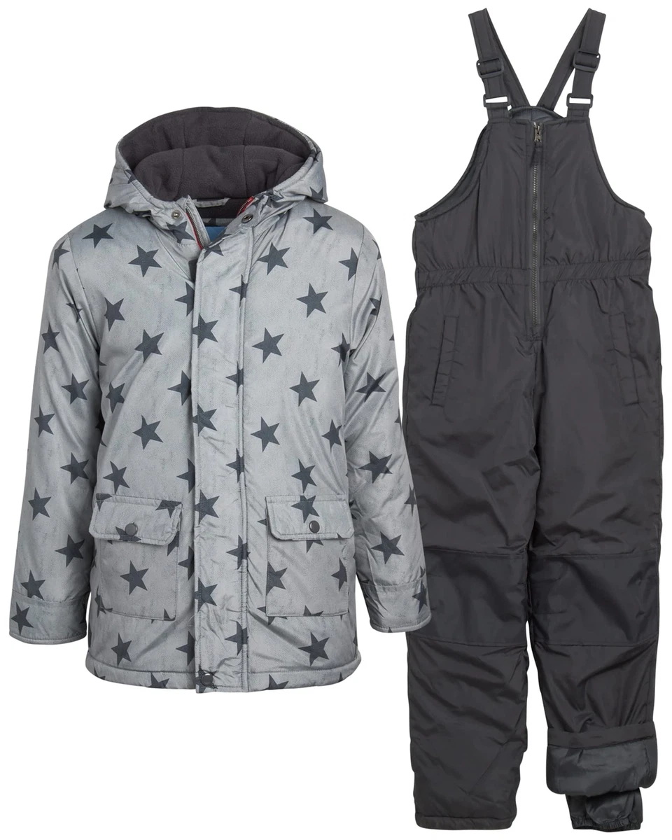 Wippette Kids 7 Snowsuit Heavy Insulated Ski Jacket Snow Bib Hood Travel Bag