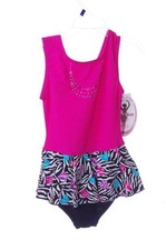 Moret Girls Pink Teal Ballet LEOTARD Skirt Dance Zebra Hearts Outfit 4 5 6 7 NEW