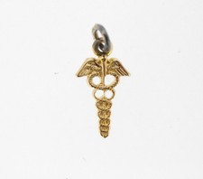 Charm Fisher LeStage 22K Gold on Sterling Sil...