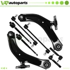 For Nissan Sentra 8Pc Front Lower Control Arms Tie Rods Suspension Kit 2007-2012