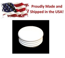 White 1.5" Round Tubing Plastic Hole Plug End Cap, 1.5 Inch OD Tube Pipe Cover