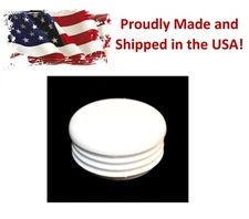 White 1.5" Round Tubing Plastic Hole Plug End Cap, 1.5 Inch OD Tube Pipe Cover