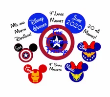 Custom Captain America Disney Inspired Cruise Magnet Personalized Door Magnet 