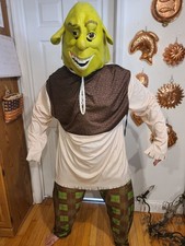 Vintage Shrek Halloween Costume 2004 Latex Mask Plus Size