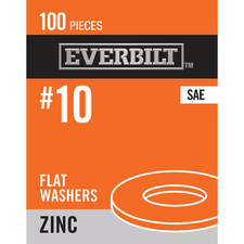 10 Zinc Flat Washer 100-Pack NEW