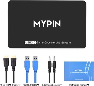 HD Game Capture 4K 60fps USB 3.0 Videoaufnahme Live Streaming PS4 Xbox PC