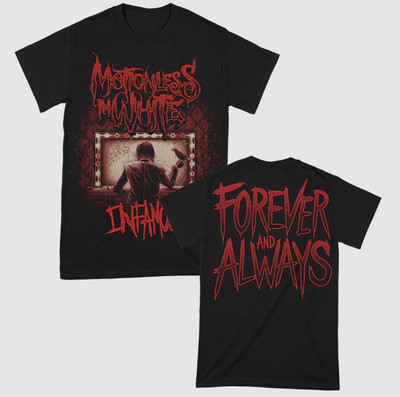 Motionless In White Merch Afraid Of The Dark Tour 2026 Forever And Always T-Shir