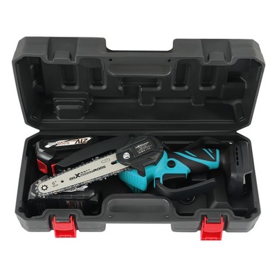 24/6inch Electric for Mini Chainsaw Handheld Cordless Saw with 2 Batteries