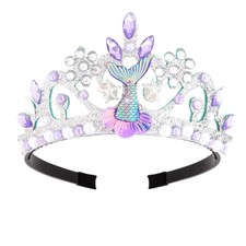 CIEHER Mermaid Crown Tiara for Women Girls Meadband Birthday Decorations Hair...