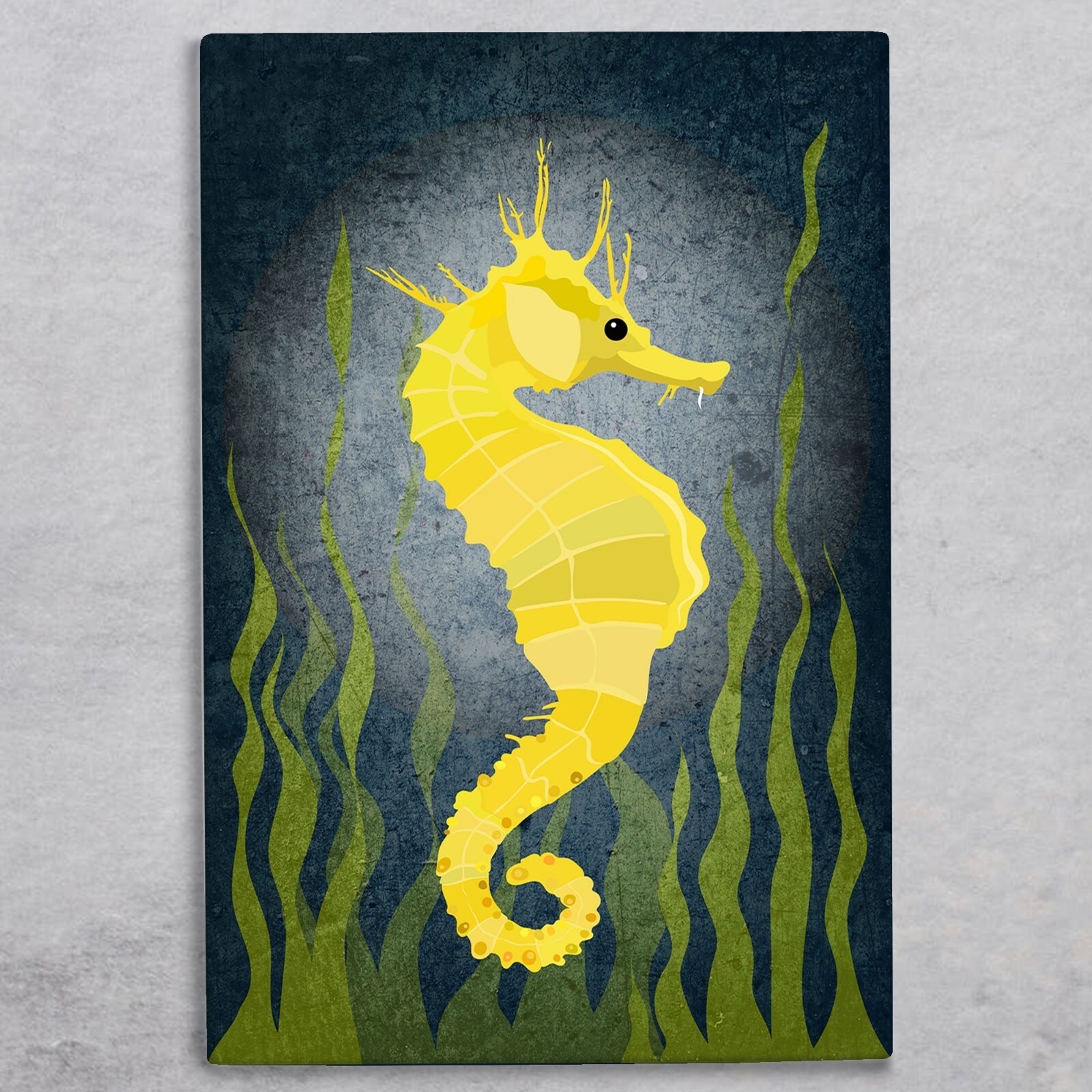 Ceramic Printed Picture Tile Plaque ""Seahorse"" by Katie Pearson 20cm x 30cm