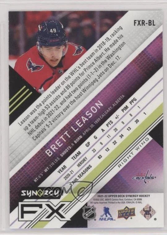 2021-22 Upper Deck Synergy Synergy FX Rookies /749 Brett Leason #FXR-BL RC - Image 2 of 2
