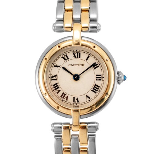 Cartier Panthere Ronde 24MM 166920 Quartz 18K Yellow Gold Stainless Steel Watch - Picture 2 of 9