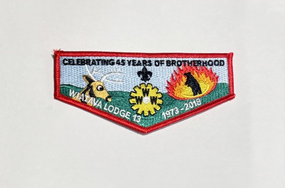 OA SCOUTING FLAP PATCH WIATAVA LODGE 45TH ANNIVERSARY 2018 125 MADE RARE 99/125