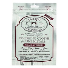 Cape Cod Metal Polishing Cloths Pack of Two 4" x 6" USA SELLER