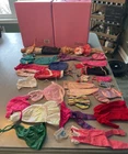 Vintage Mattel Barbie Pink Carrying Case 2 Dolls & Misc Clothes Lot 80s 90s
