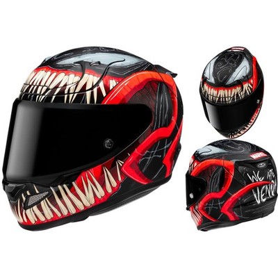 HJC RPHA12 XL Venom 3 Motorrad Helm inkl. Pinlock -Scheibe schwarz-rot matt