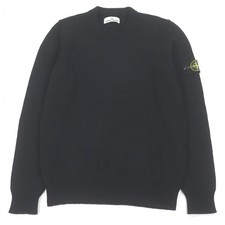 Great STONE ISLAND sweater With logo emblem black wool mens M 8115508A3