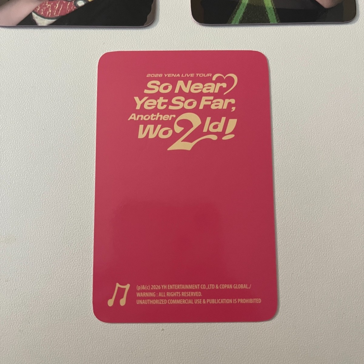 Yena IZ ONE Photocard Concert Catch or not 2 World Official Kpop