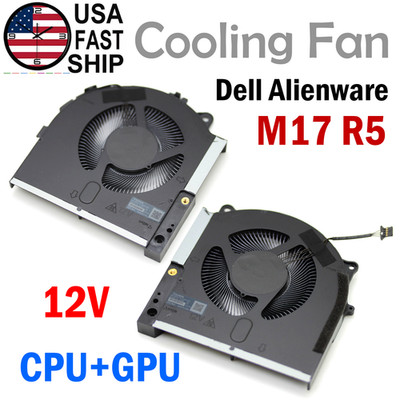 OEM CPU + GPU 12V Fans For DELL Alienware M17 R5 AMD MG75091V1-C080-S9A C090-S9A