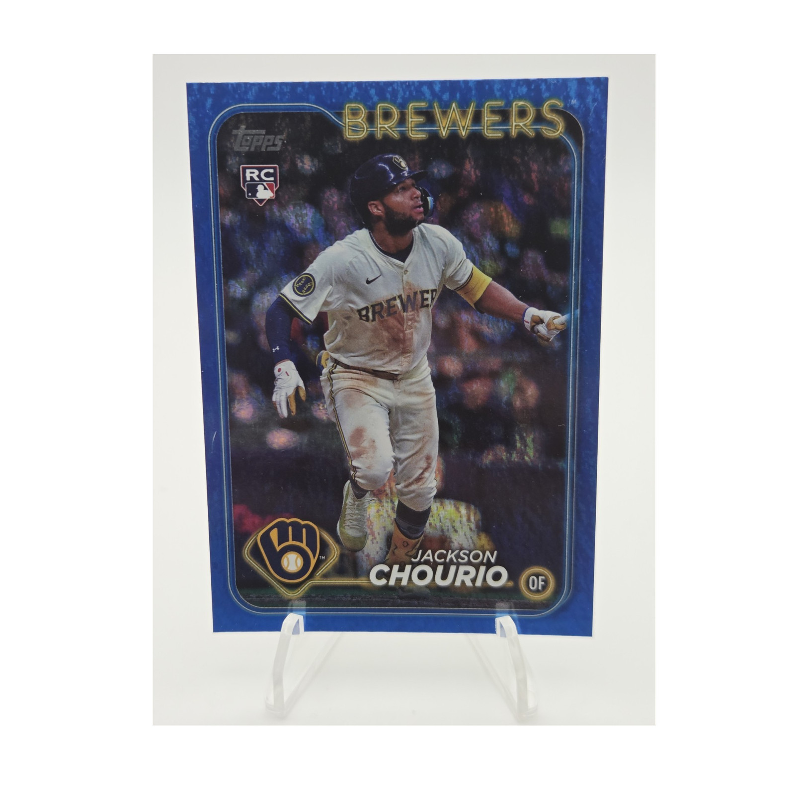Topps 2024 Update Series Jackson Chourio US240 Blue Holo Foilboard RC /999