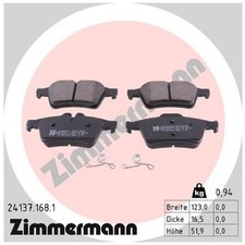 Satz Bremsbeläge Bremsklötze hinten für Volvo V40 525 526 V50 545 | 24052897