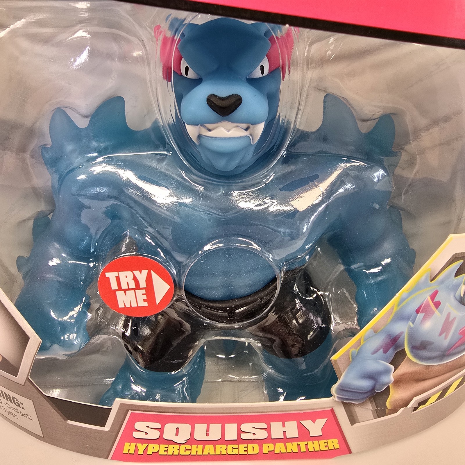 Mr Beast Lab Heroes Stretchy Hero Hypercharged Blue Panther 5" Action Figure New thumbnail 2