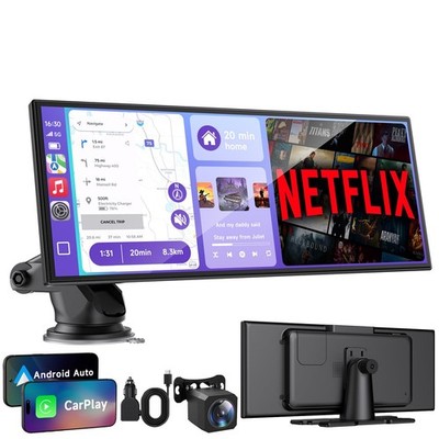 Car Play Screen for Apple CarPlay & Android Auto with 1080P Backup Camera, 10...