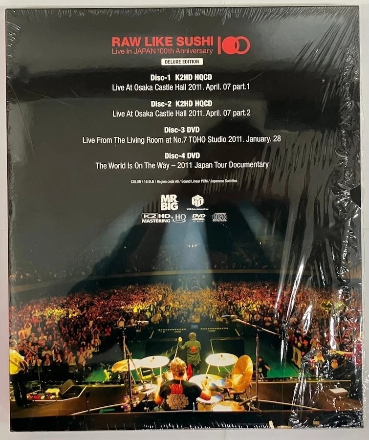 MR.BIG Raw Like Sushi Live In JAPAN 100th Anniversary 2CD+2DVD Box Set Japan Foto 3 de 4
