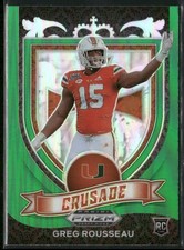 2021 Panini Prizm Draft Picks Collegiate #179 Greg Rousseau Green