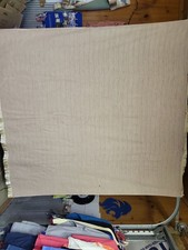 Vintage JCPenney Home Collection Thermal Blanket Satin Trim Beige Full 78x84 USA