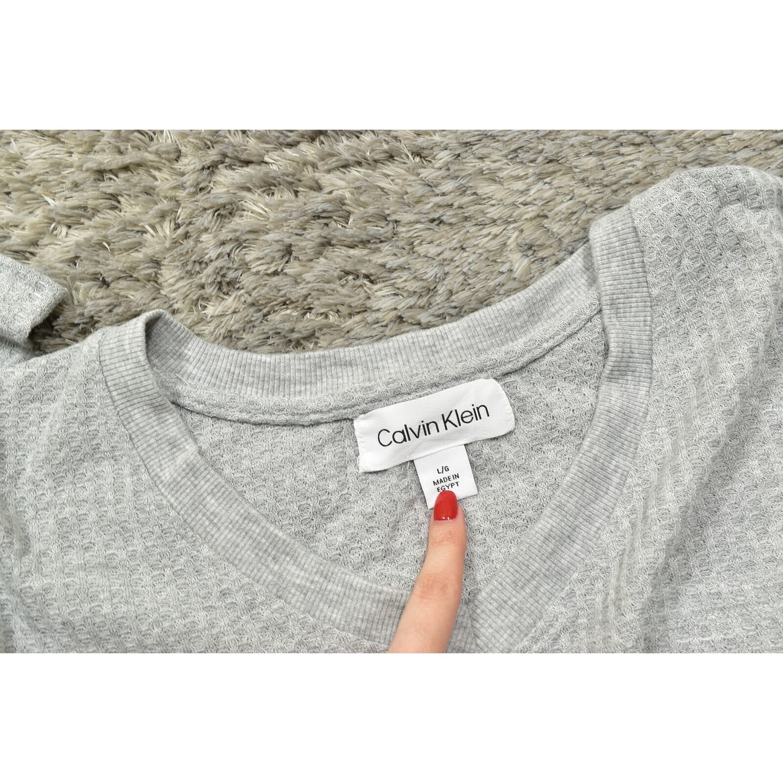 Calvin Klein V Neck Solid Gray Pullover Sweater M… - image 5