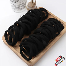 50 Women Elastic Hair Ties Seamless Hair Bands Ponytail Holders No Crease Damage