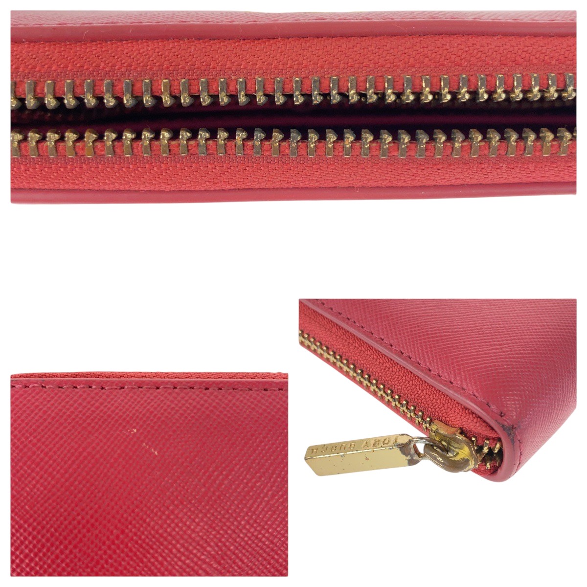 Tory Burch purse Zip Around Pink Gold Hardware leather thumbnail 6