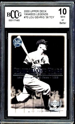2000 Upper Deck Yankee Legends - Lou Gehrig #70 for sale online | eBay