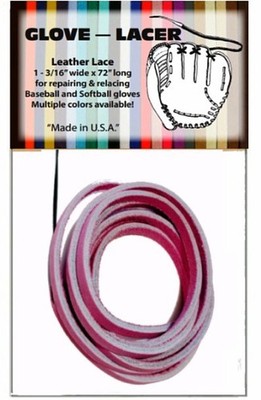 Hot Pink Leather Baseball Softball Glove Repair Kit ~ Lace ~ 3/16'' x 72''