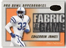 2000 Leaf Certified Edgerrin James Fabric of the Game #/750 #FG-15