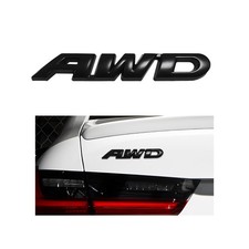 AWD Emblem Sticker, 3D Metal Letter Badge Decal for Car Tailgate Side, Non-Fa...