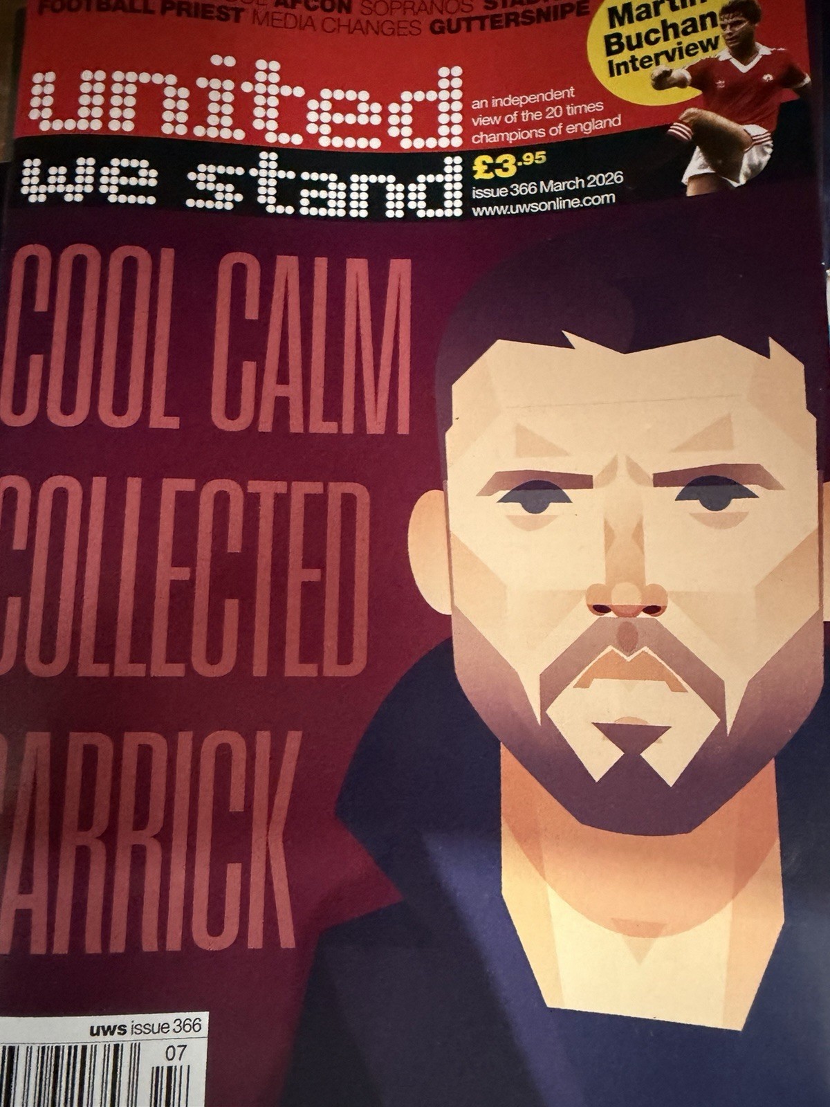 United we Stand magazine March 2026 Manchester United Fanzine: Michael Carrick