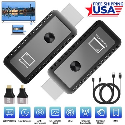 Wireless HD Video Transmitter &Receiver HDMI to Type-C Extender For Laptop PC TV