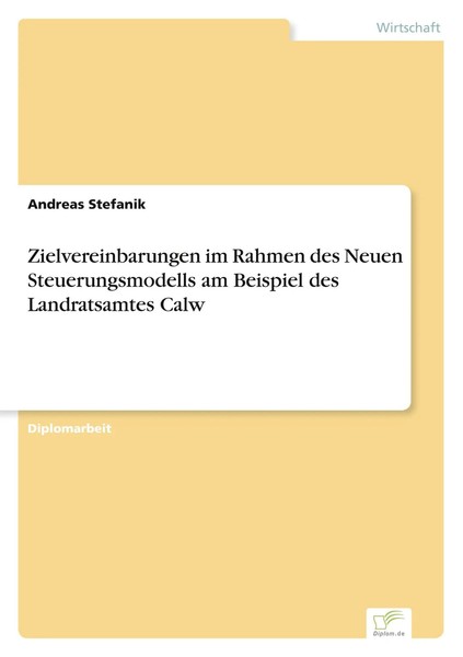 Zielvereinbarungen Im Rahmen Des Neuen Steuerungsmodells Am Beispiel Des...-image