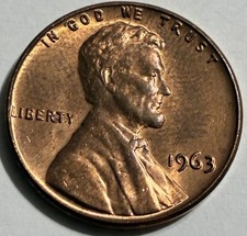 1963 Lincoln Memorial Cent Brilliant Uncirculated Us Copper Penny Bn3647