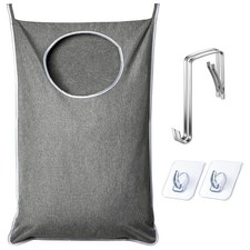 XL Hanging Laundry Hamper, Extra Large Tear-resistance Door Hamper with 2 Typ...