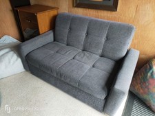 Sedac  metal action spacious 2 seater Sofa Bed fold out with wooden slats.