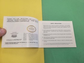 Michael Andretti's World GP Nintendo NES Manual Only ~ Instruction Booklet